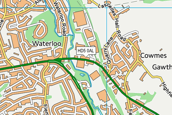 Total Fitness (Huddersfield) (Closed) map (HD5 0AL) - OS VectorMap District (Ordnance Survey)