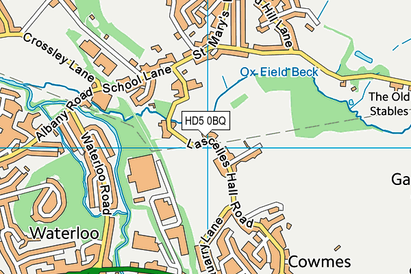 HD5 0BQ map - OS VectorMap District (Ordnance Survey)