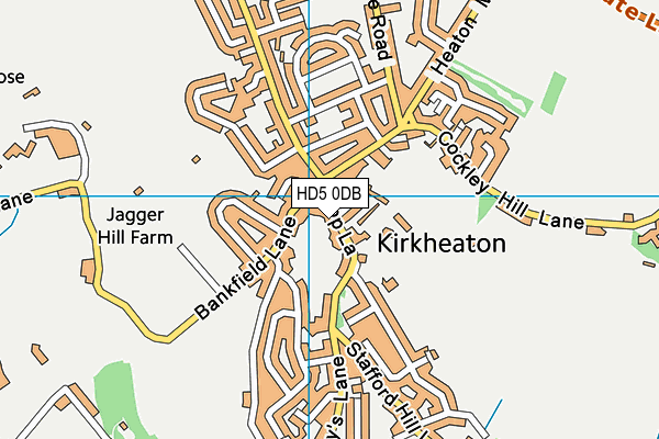 HD5 0DB map - OS VectorMap District (Ordnance Survey)