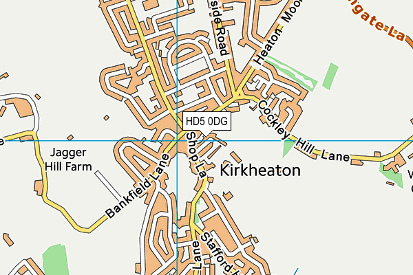 HD5 0DG map - OS VectorMap District (Ordnance Survey)