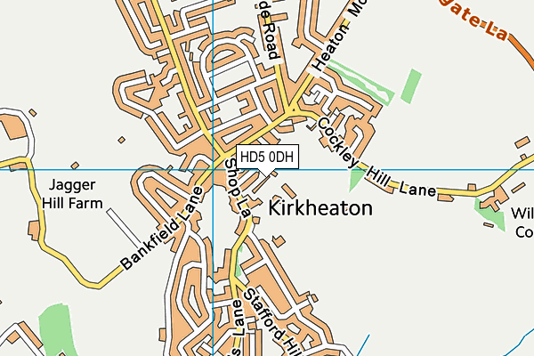 HD5 0DH map - OS VectorMap District (Ordnance Survey)
