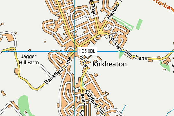 HD5 0DL map - OS VectorMap District (Ordnance Survey)