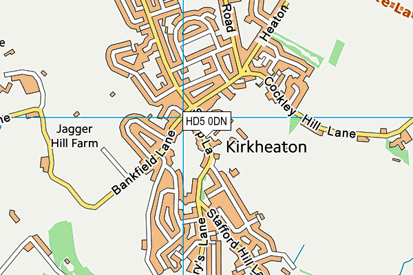 HD5 0DN map - OS VectorMap District (Ordnance Survey)