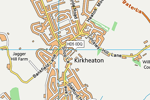 HD5 0DQ map - OS VectorMap District (Ordnance Survey)