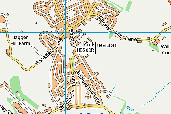 HD5 0DR map - OS VectorMap District (Ordnance Survey)