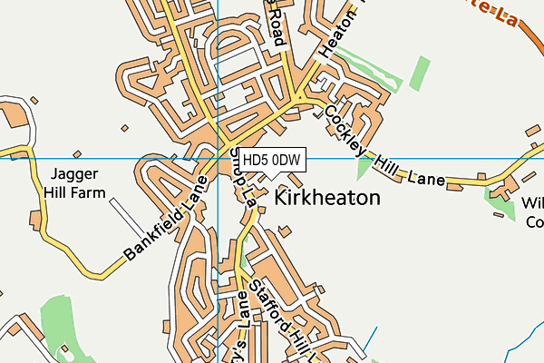 HD5 0DW map - OS VectorMap District (Ordnance Survey)