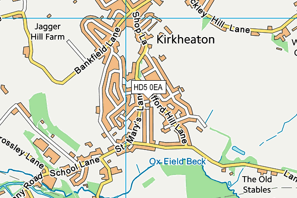 HD5 0EA map - OS VectorMap District (Ordnance Survey)