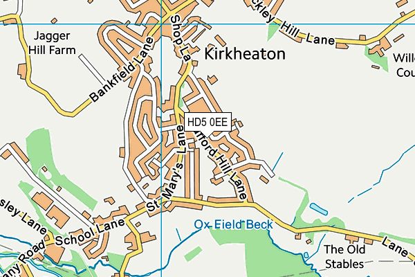 HD5 0EE map - OS VectorMap District (Ordnance Survey)