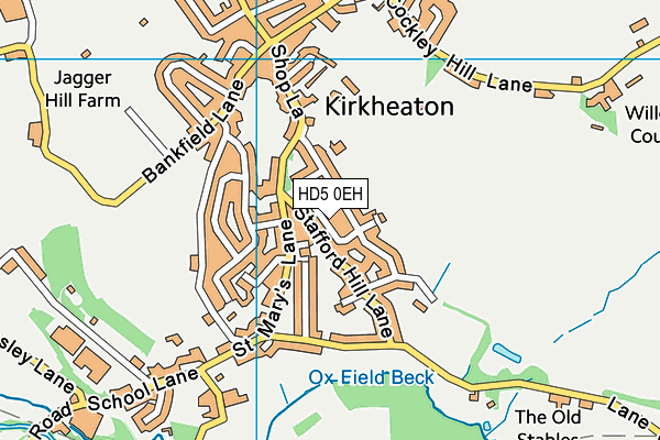 HD5 0EH map - OS VectorMap District (Ordnance Survey)