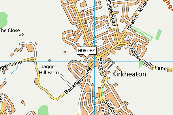 HD5 0EZ map - OS VectorMap District (Ordnance Survey)