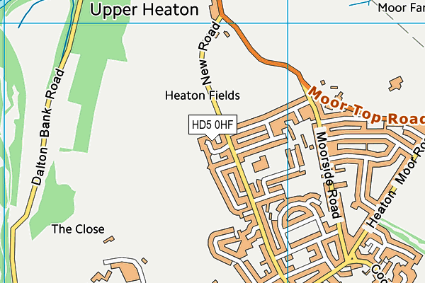 HD5 0HF map - OS VectorMap District (Ordnance Survey)