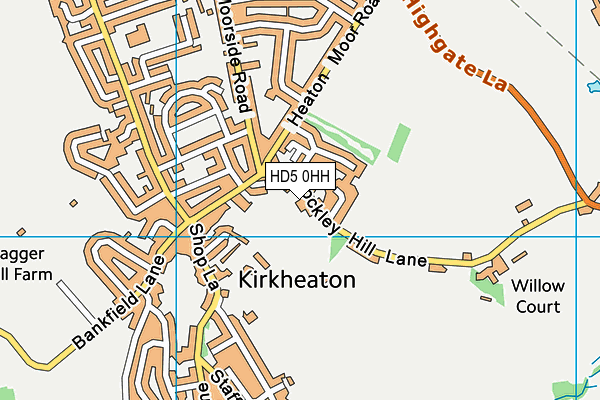 HD5 0HH map - OS VectorMap District (Ordnance Survey)