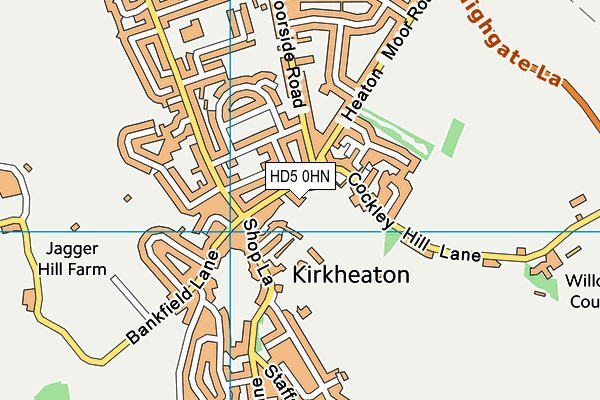 HD5 0HN map - OS VectorMap District (Ordnance Survey)