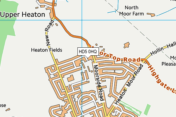 HD5 0HQ map - OS VectorMap District (Ordnance Survey)
