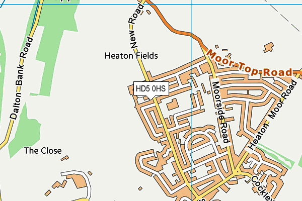 HD5 0HS map - OS VectorMap District (Ordnance Survey)