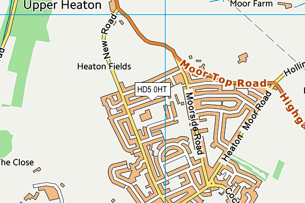 HD5 0HT map - OS VectorMap District (Ordnance Survey)