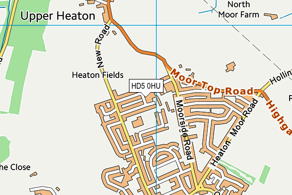 HD5 0HU map - OS VectorMap District (Ordnance Survey)