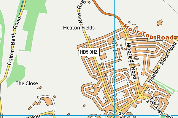HD5 0HZ map - OS VectorMap District (Ordnance Survey)