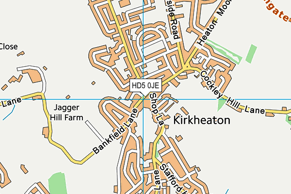 HD5 0JE map - OS VectorMap District (Ordnance Survey)