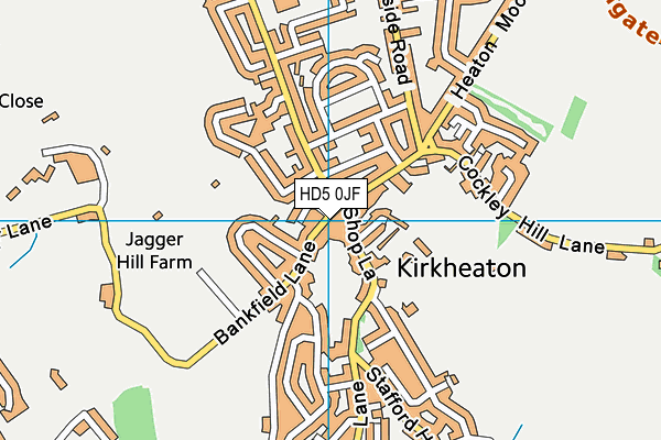 HD5 0JF map - OS VectorMap District (Ordnance Survey)