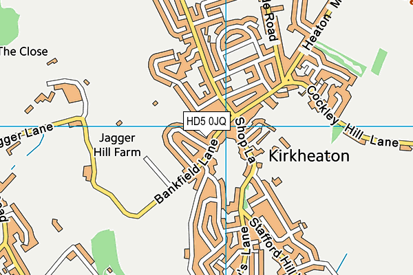 HD5 0JQ map - OS VectorMap District (Ordnance Survey)