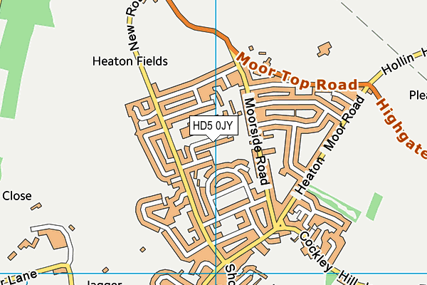 HD5 0JY map - OS VectorMap District (Ordnance Survey)