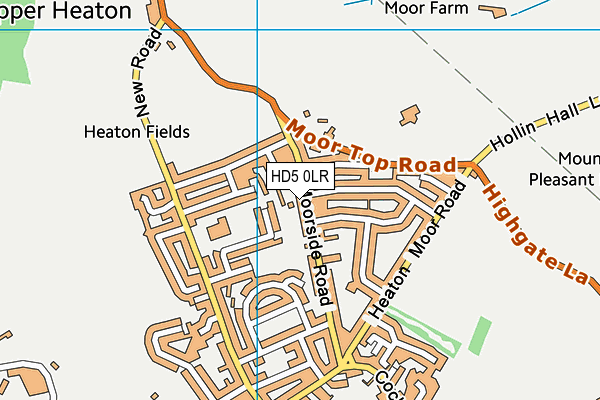 HD5 0LR map - OS VectorMap District (Ordnance Survey)