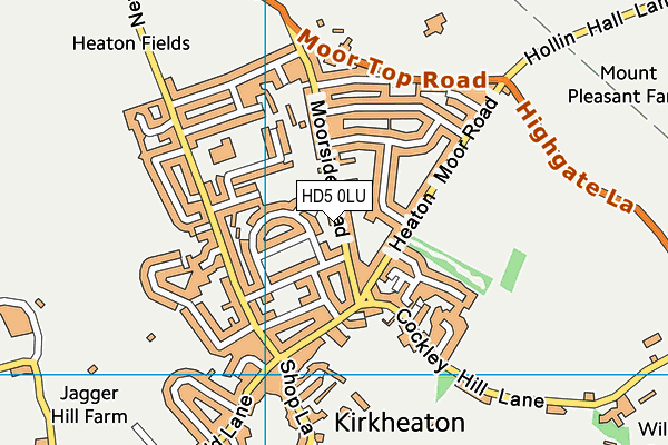 HD5 0LU map - OS VectorMap District (Ordnance Survey)