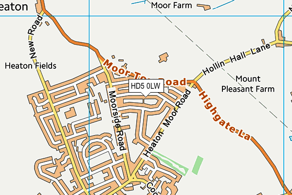 HD5 0LW map - OS VectorMap District (Ordnance Survey)