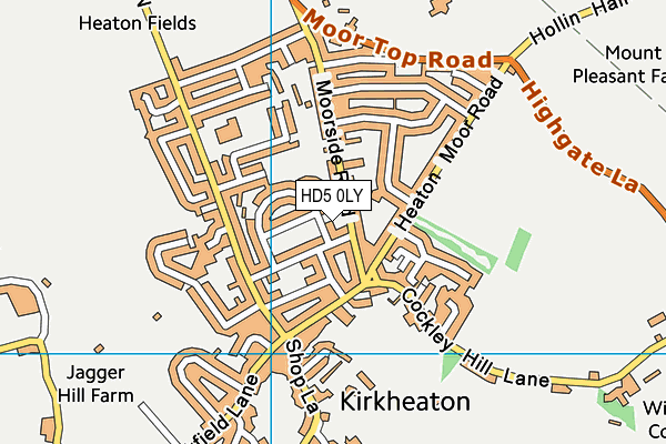 HD5 0LY map - OS VectorMap District (Ordnance Survey)
