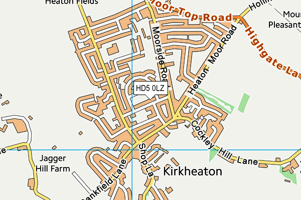 HD5 0LZ map - OS VectorMap District (Ordnance Survey)