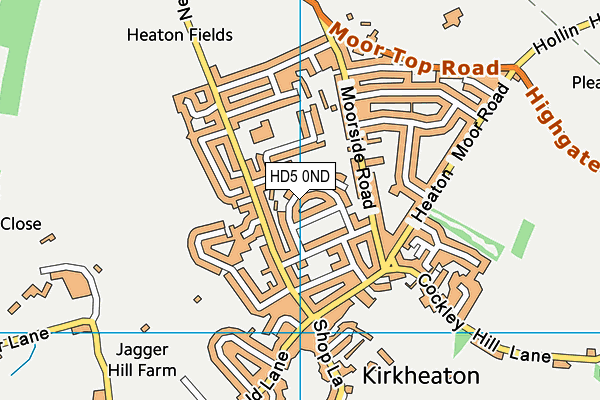 HD5 0ND map - OS VectorMap District (Ordnance Survey)
