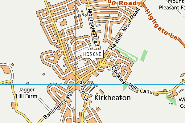 HD5 0NE map - OS VectorMap District (Ordnance Survey)
