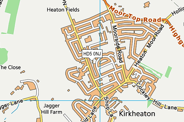 HD5 0NJ map - OS VectorMap District (Ordnance Survey)