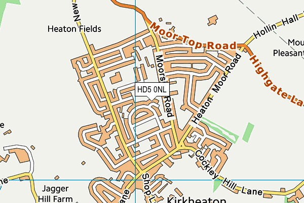 HD5 0NL map - OS VectorMap District (Ordnance Survey)