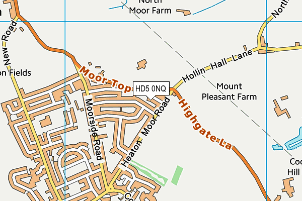 HD5 0NQ map - OS VectorMap District (Ordnance Survey)