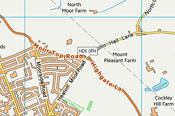 HD5 0PH map - OS VectorMap District (Ordnance Survey)