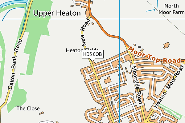 HD5 0QB map - OS VectorMap District (Ordnance Survey)