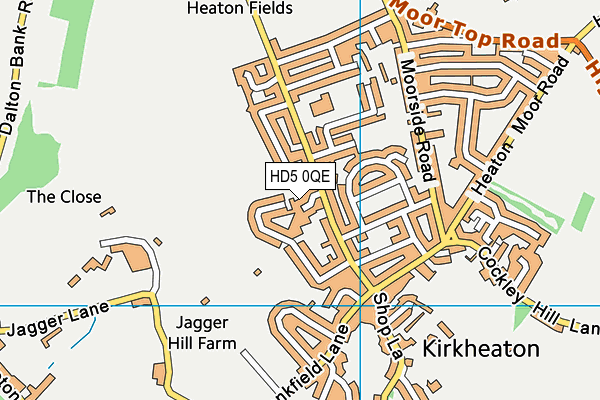 HD5 0QE map - OS VectorMap District (Ordnance Survey)