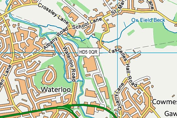 HD5 0QR map - OS VectorMap District (Ordnance Survey)