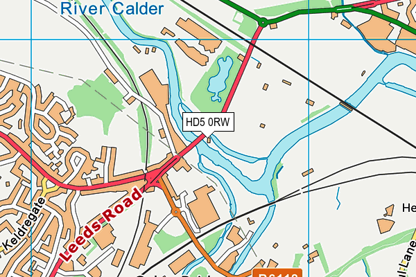 HD5 0RW map - OS VectorMap District (Ordnance Survey)