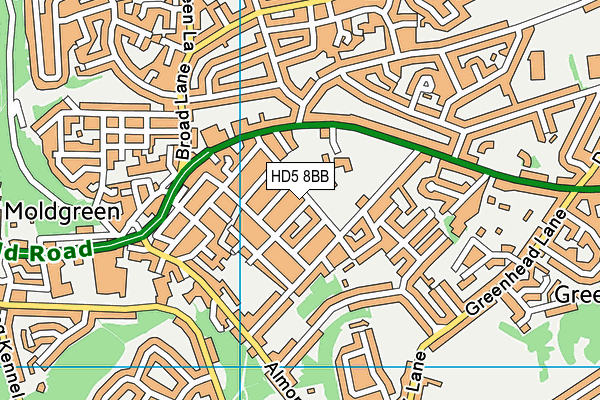 HD5 8BB map - OS VectorMap District (Ordnance Survey)