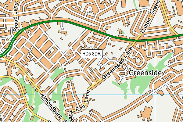 HD5 8DR map - OS VectorMap District (Ordnance Survey)