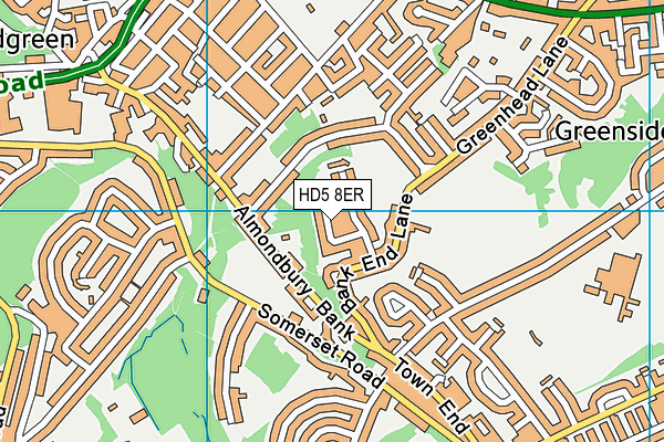 HD5 8ER map - OS VectorMap District (Ordnance Survey)