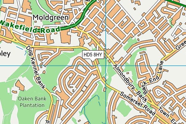 HD5 8HY map - OS VectorMap District (Ordnance Survey)