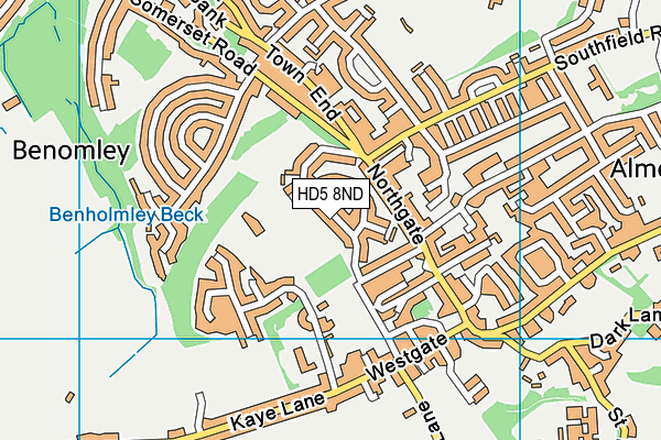 HD5 8ND map - OS VectorMap District (Ordnance Survey)