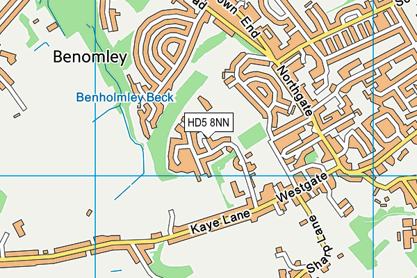 HD5 8NN map - OS VectorMap District (Ordnance Survey)