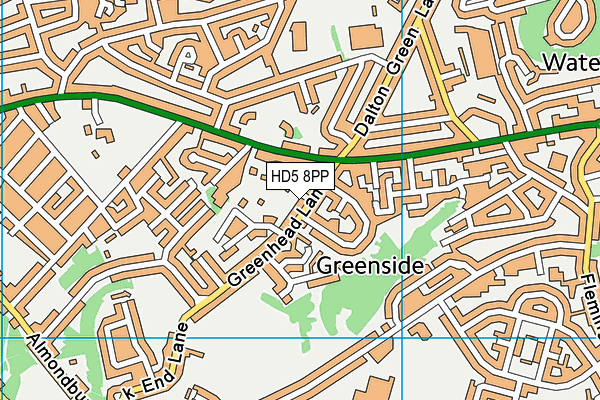 HD5 8PP map - OS VectorMap District (Ordnance Survey)