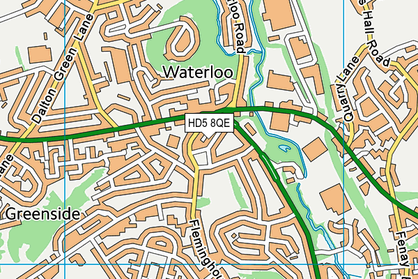 HD5 8QE map - OS VectorMap District (Ordnance Survey)