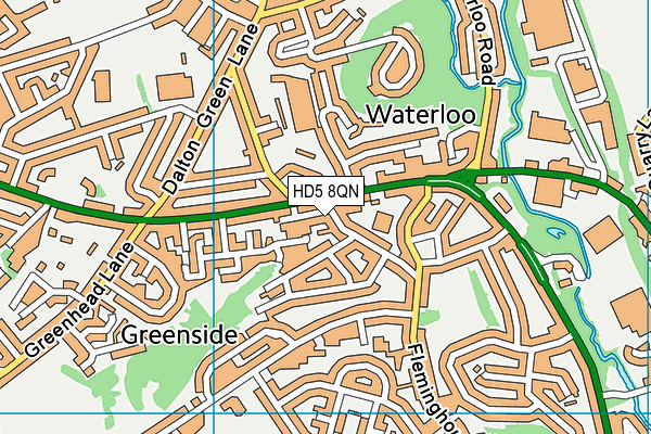 HD5 8QN map - OS VectorMap District (Ordnance Survey)